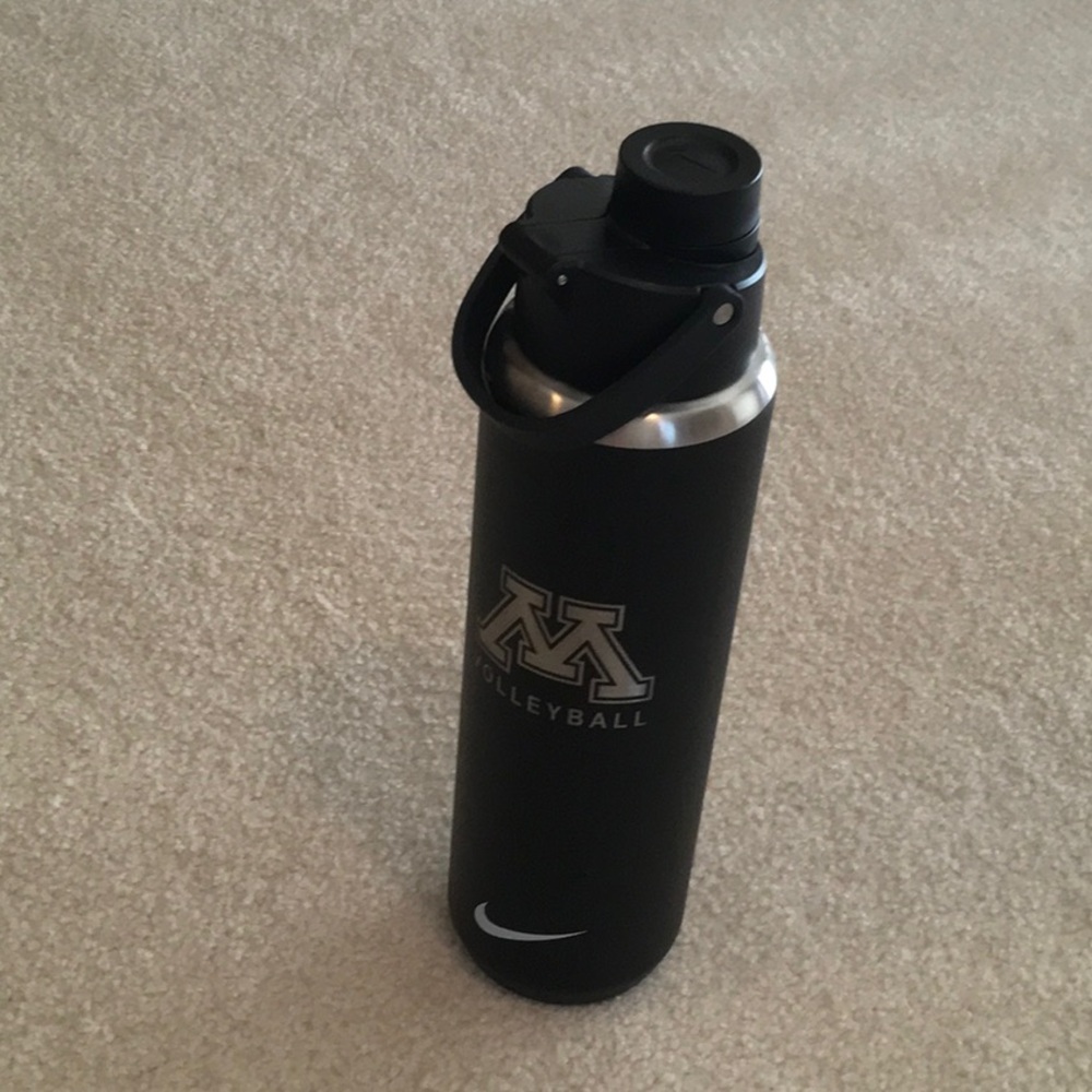 Nike Black Matte Volleyball Bottle with White Swoosh - Picture 2 of 3